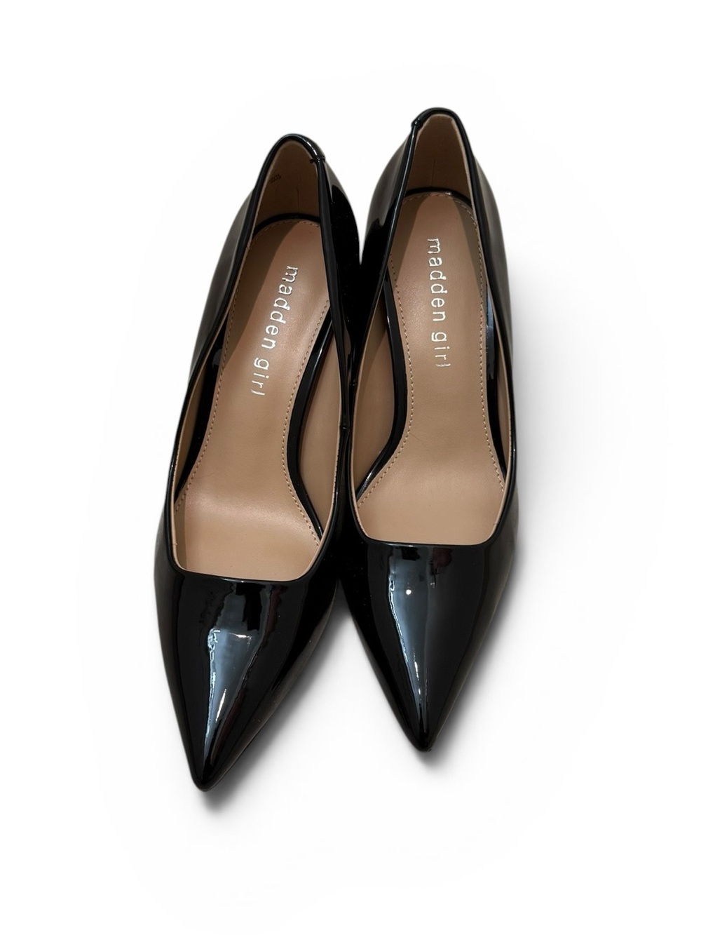 Madden Girl Black Patent Pointed Pump Heels